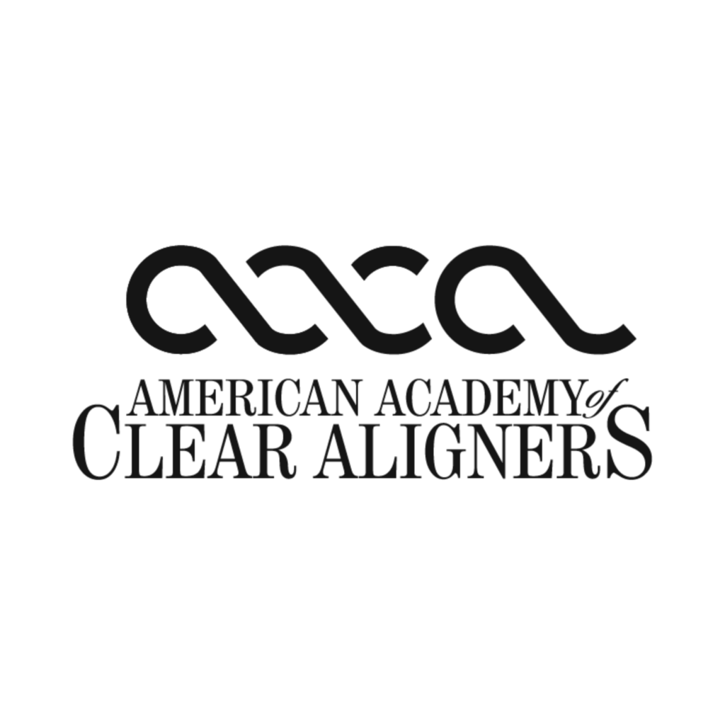 Logo of the American Academy of Clear Aligners featuring stylized black lowercase letters "aaca" above the organization's full name in capital letters.