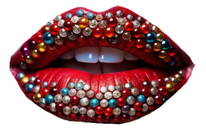 A glitterly mouth